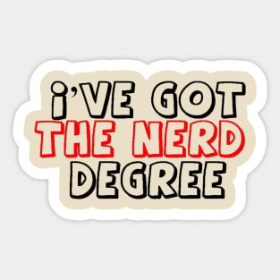 Nerd Degree Sticker